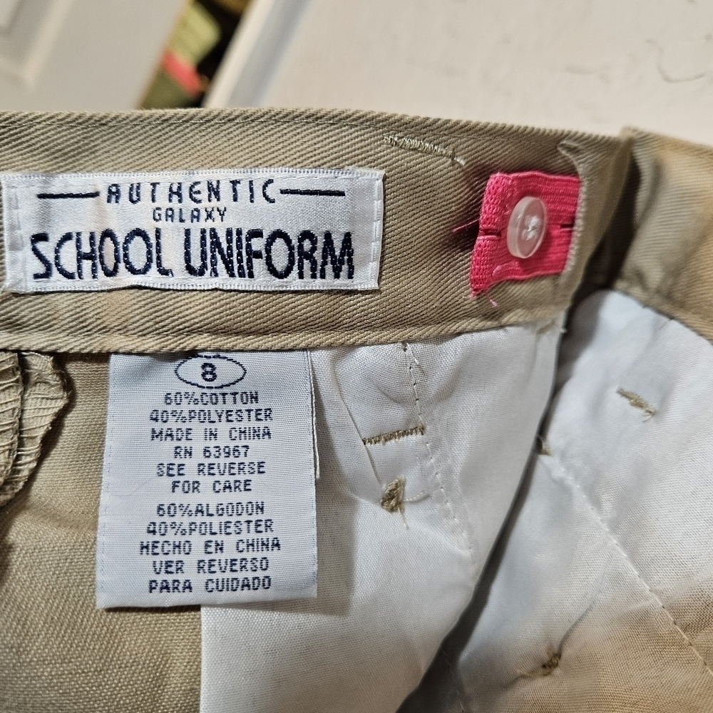 Authentic Galaxy Uniform Khaki Shorts Size 8 (girls) - Picture 6 of 8
